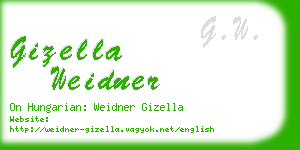 gizella weidner business card